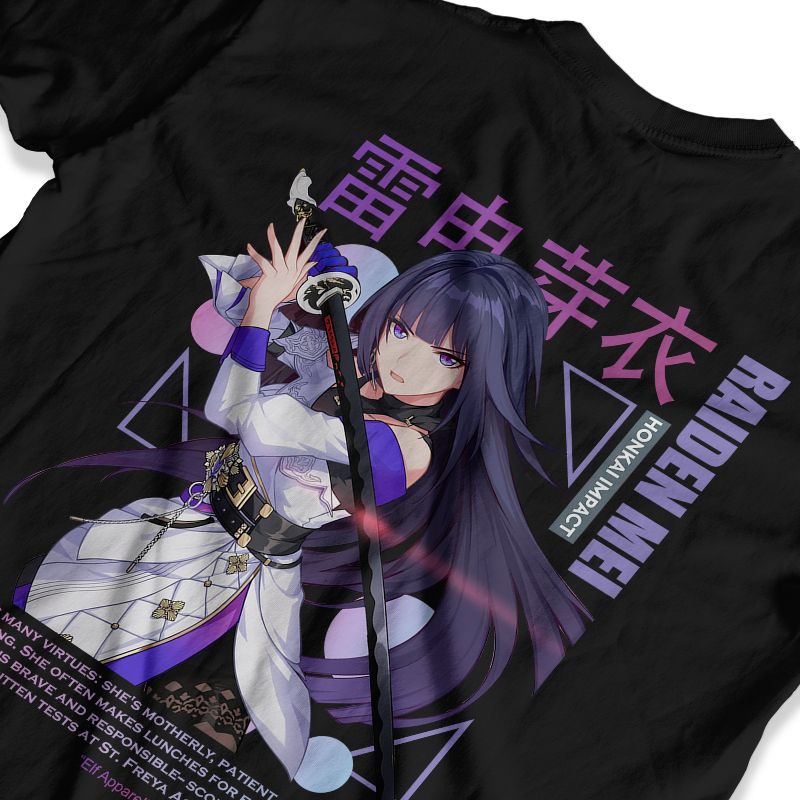 Kaos Raiden Mei Honkai Impact APHO Black and White
