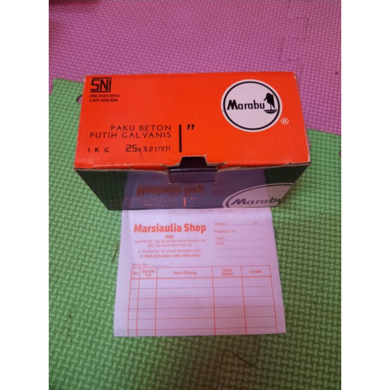 Paku Beton Marabu 1" isi 15pcs paku beton 1 inch 2.5cm