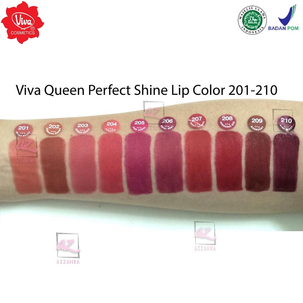 Viva Queen Perfect Shine Lip Color - tersedia 10 warna