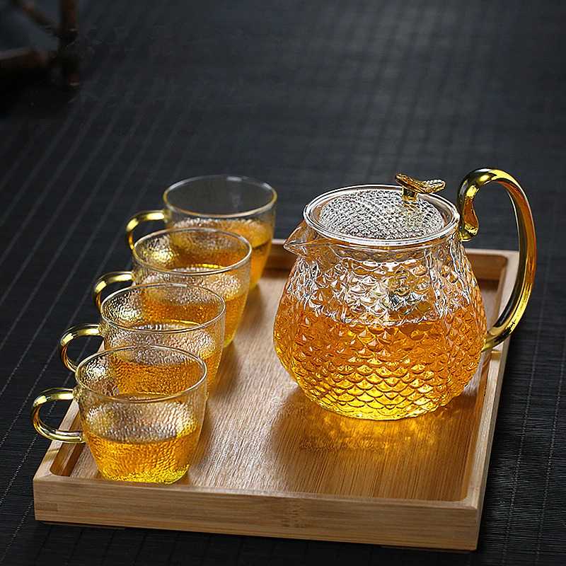 Teko Pitcher Teh Chinese 600ml with 4 Glass