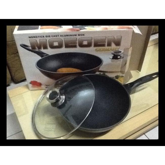 Panci Wok Pan Mogen Germany  / Wajan Moegen 30 Cm Lapisan Marble Termurah