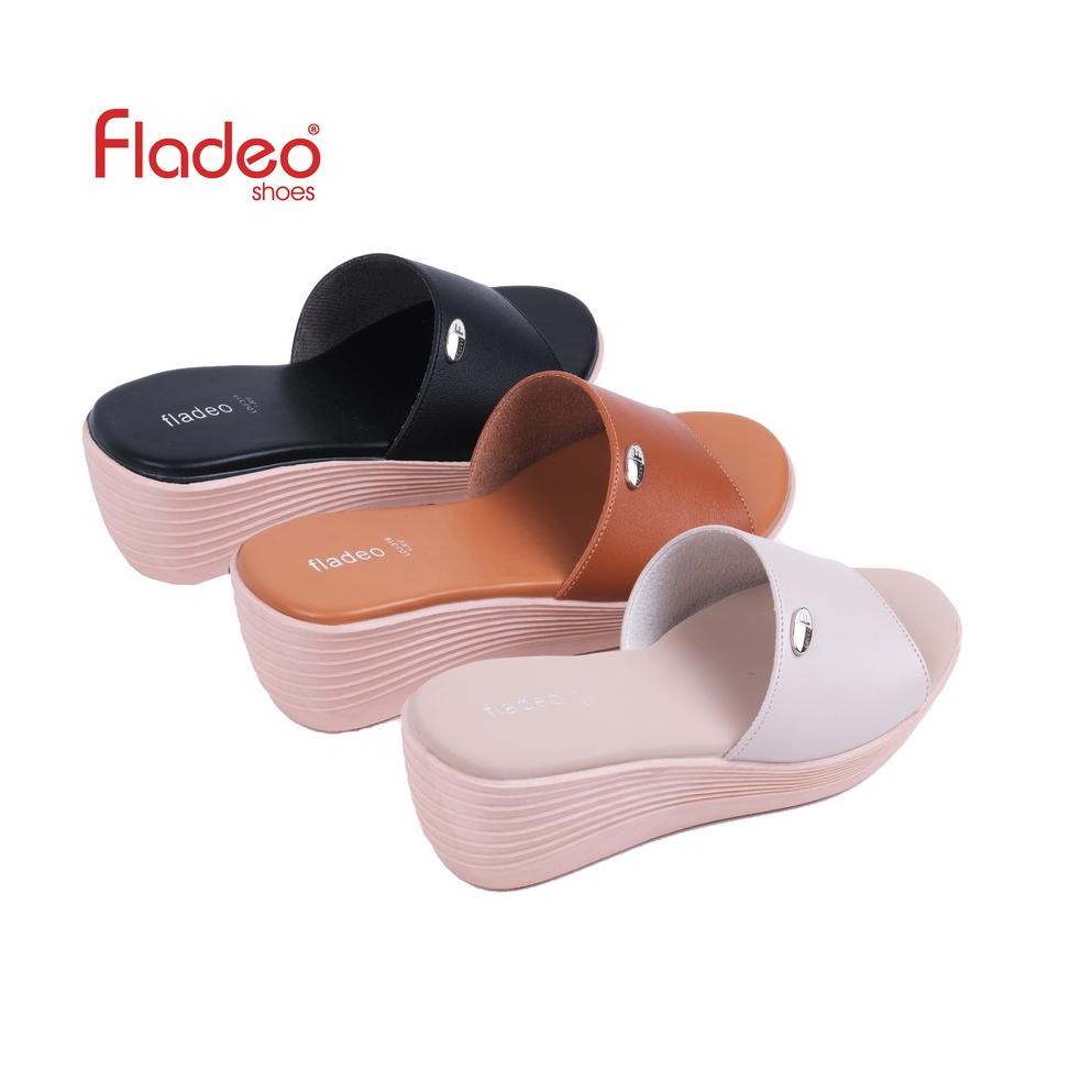 [ELL. 4057] Fladeo D21/LDJ318-1RV/Sandal Wedges Wanita [ Wedges Sandals ]