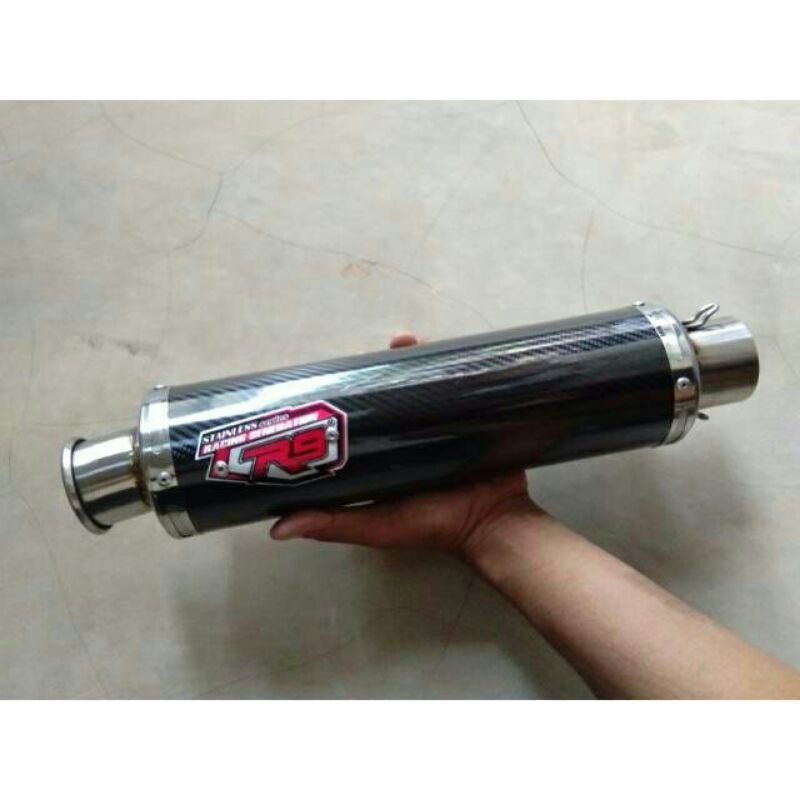 silencer knalpot R9 carbon Inlet 50mm silencer knalpot only