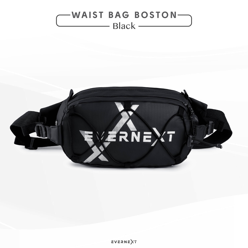 Jual Evernext - Tas Selempang Pria Anti Air Waist Bag Boston Glow In