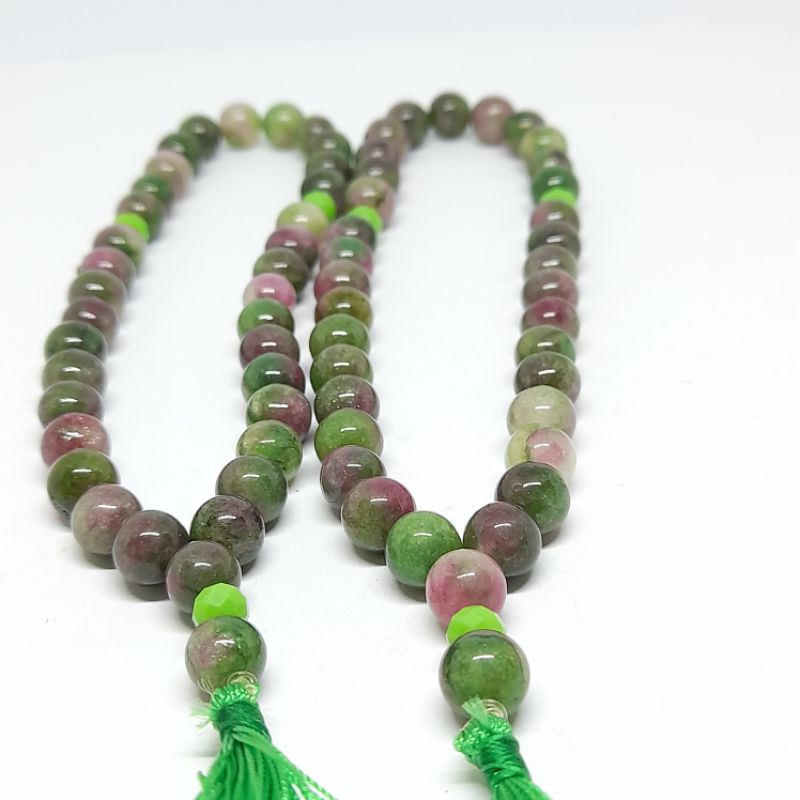 Tasbih Giok Lumut Natural 33butir 8mm