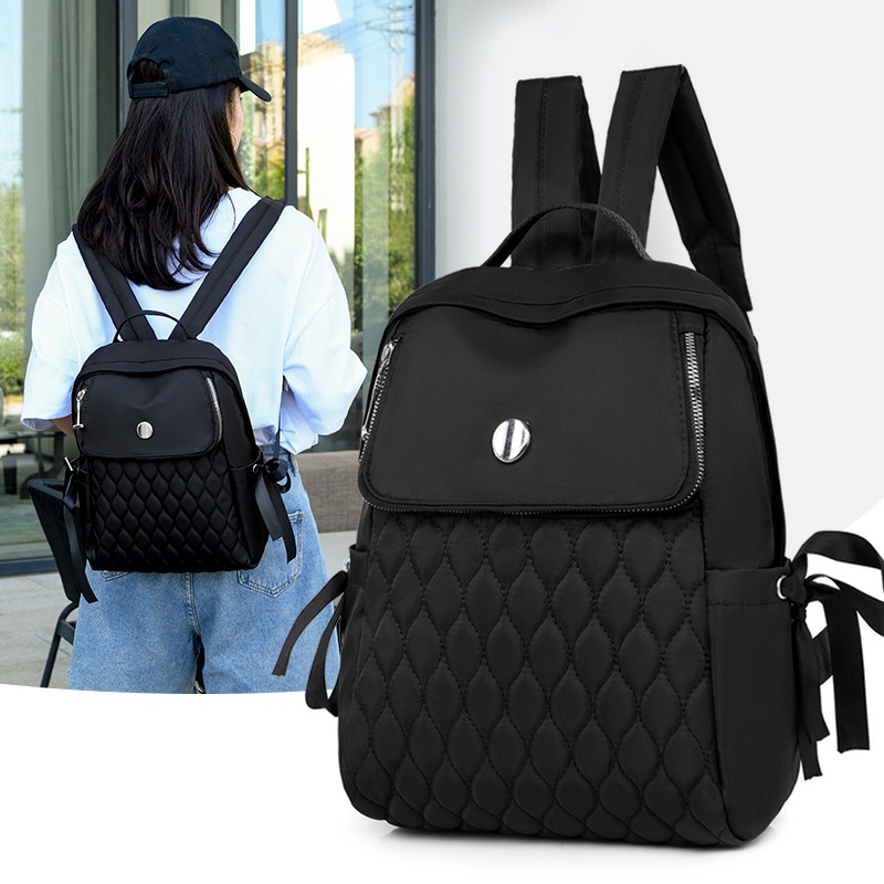 TAS RANSEL WANITA IMPORT KOREA GENDONG PUNGGUNG ANTI AIR HITAM DYSTOPIA TA439B5 PREMIUM BACKPACK SEKOLAH KULIAH KERJA FASHION BATAM MURAH