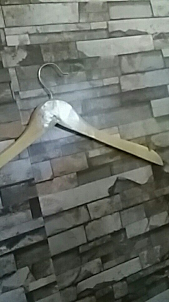 Gantungan Baju / Hanger Kayu Natural Dewasa Super