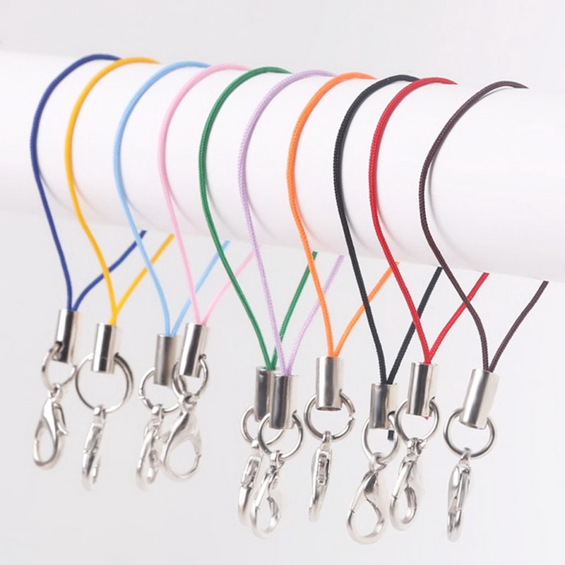 30 Pcs Tali Lanyard Warna-Warni Dengan Gantungan Kunci Lobster Untuk Perhiasan