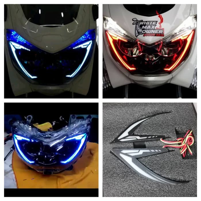 Lampu Alis DRL Nmax 155 Model Audi 2 Mode Lampu Sen Sein Running Runing Berjalan Sequental Aksesori Variasi Yamaha N max Nmax 155