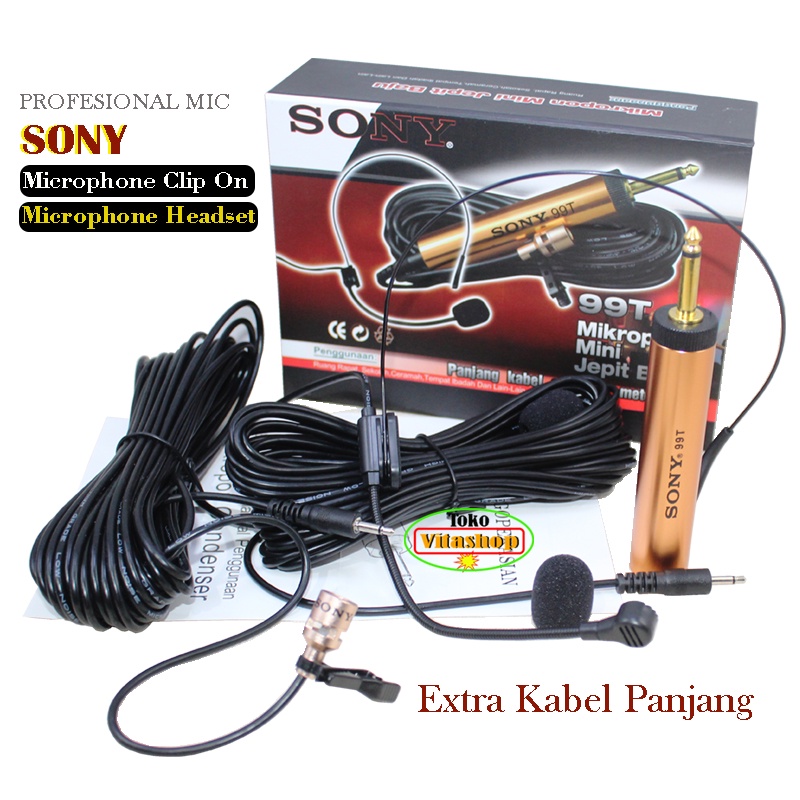 MIC JEPIT MICROPHONE BANDO SONY 99T MIC IMAM MIK JEPIT MIKROPON JEPIT BAJU MIC VOKAL