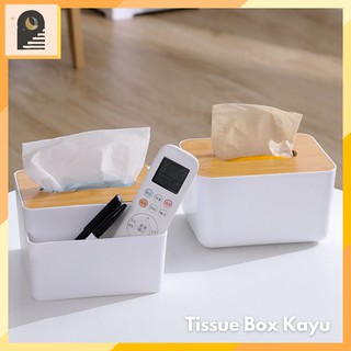 Either.id | Tissue Box Tempat Tisu / Tempat Tissue Minimalis Tempat Tisu Kayu Aesthetic Bentuk Persegi Panjang Multifungsi Serbaguna Kotak Penyimpanan Tempat Penyimpanan