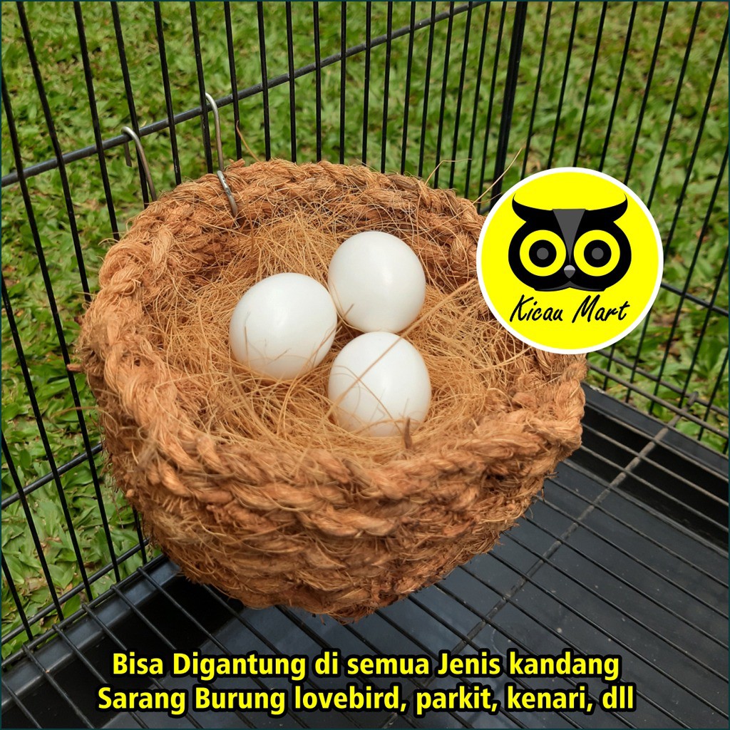 SARANG LOVEBIRD GANTUNG TARANGAN SUSUH SERAT KELAPA TEMPAT  BERTELUR BURUNG KENARI FALK CIBLEK SBWCT