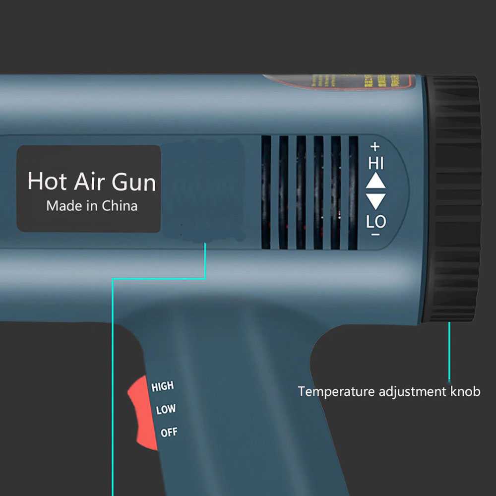 Hot Air Gun Heat Gun Pistol Pemanas Stiker Skotlet Kaca Film Electric Dryer Heat  Solder Thermal 2000W