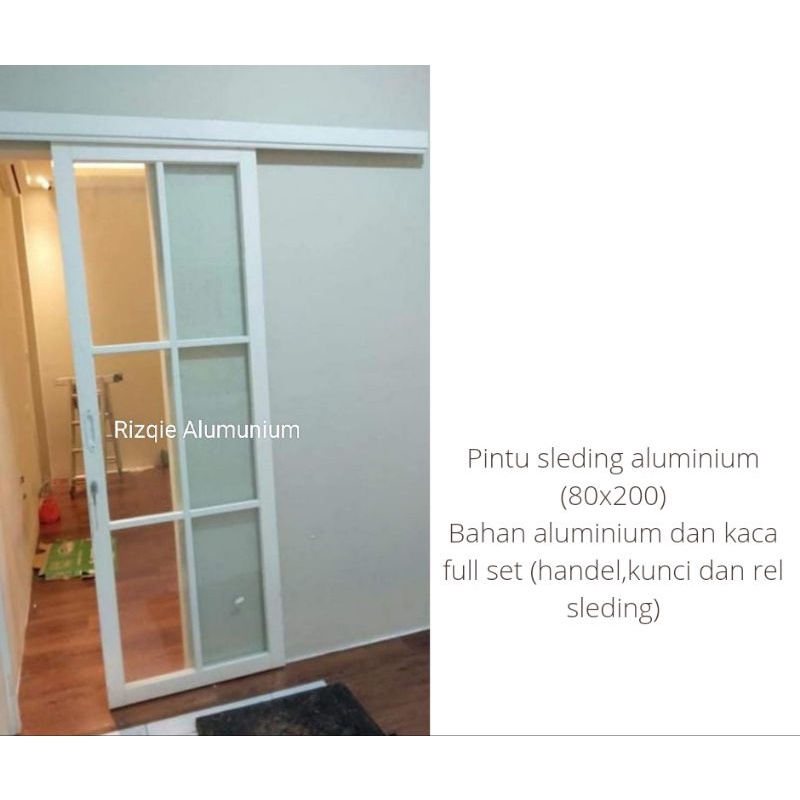 Pintu sliding aluminium kaca/daun pintu sleding aluminium