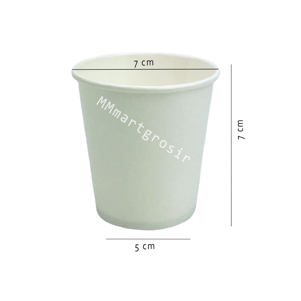 Paper cup / Gelas Kertas / Putih Polos / 6.5 oz