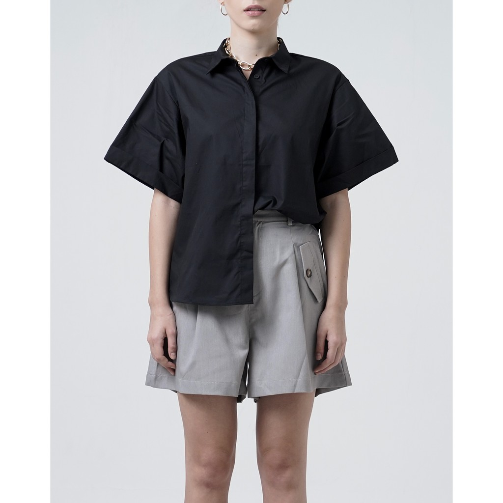 THIS IS APRIL Kemeja Wanita Elle Top - Black 175304-3