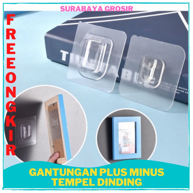 

Gantungan Gantung Hook PLUS MINUS Tempel Dinding Wall Sticker Lem Serbaguna Socket Ajaib Super Kuat Set Murah PRAKTIS SG