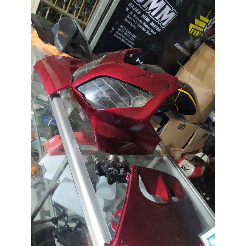 body set minerva r150 model cbr old warna red doff
