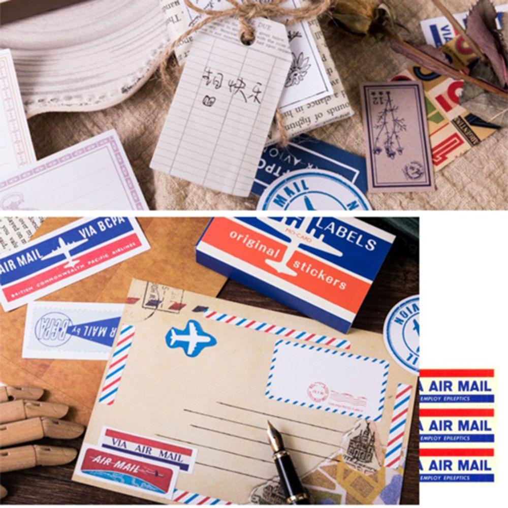 [Elegan] Matchbox Stiker Antik Bill Tickets Writable Sticky Notes Stationery Stiker Kantor Sekolah Scrapbooking Craft Pesan Notes Koleksi Jurnal Deco