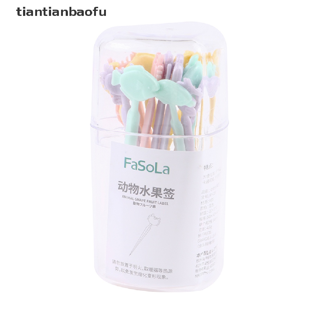(Tianbaofu) Garpu Buah / Dessert / Bento Mini Warna Permen Untuk Anak