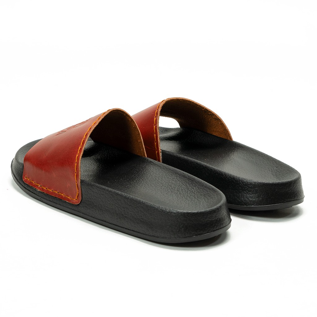 Sandal Pria Kulit Asli Sendal Slide Ghoma Casual Santai Original Handmade