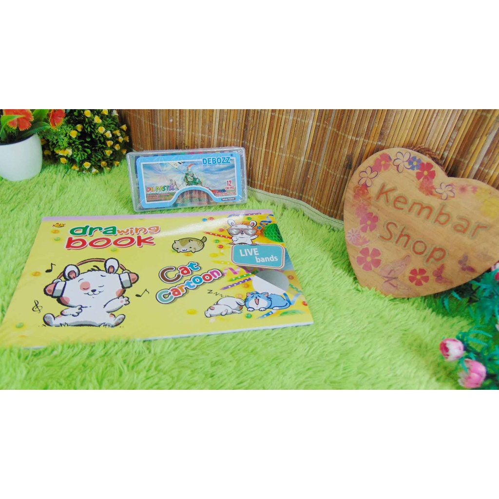 

PAHE-DBZ PAKET HEMAT PENSIL WARNA CRAYON DEBOZZ OIL PASTEL 12 COLORS PLUS BUKU GAMBAR DRAWING BOOK