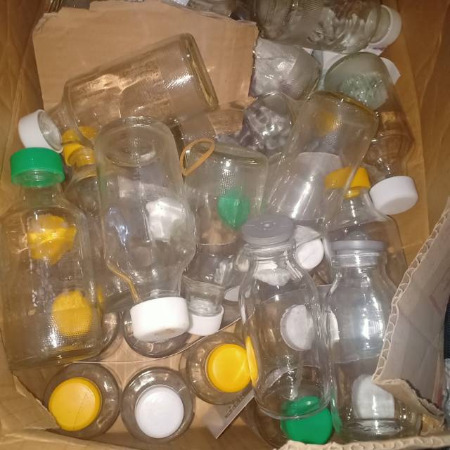 Botol kaca bekas you c 1000. ready banyak