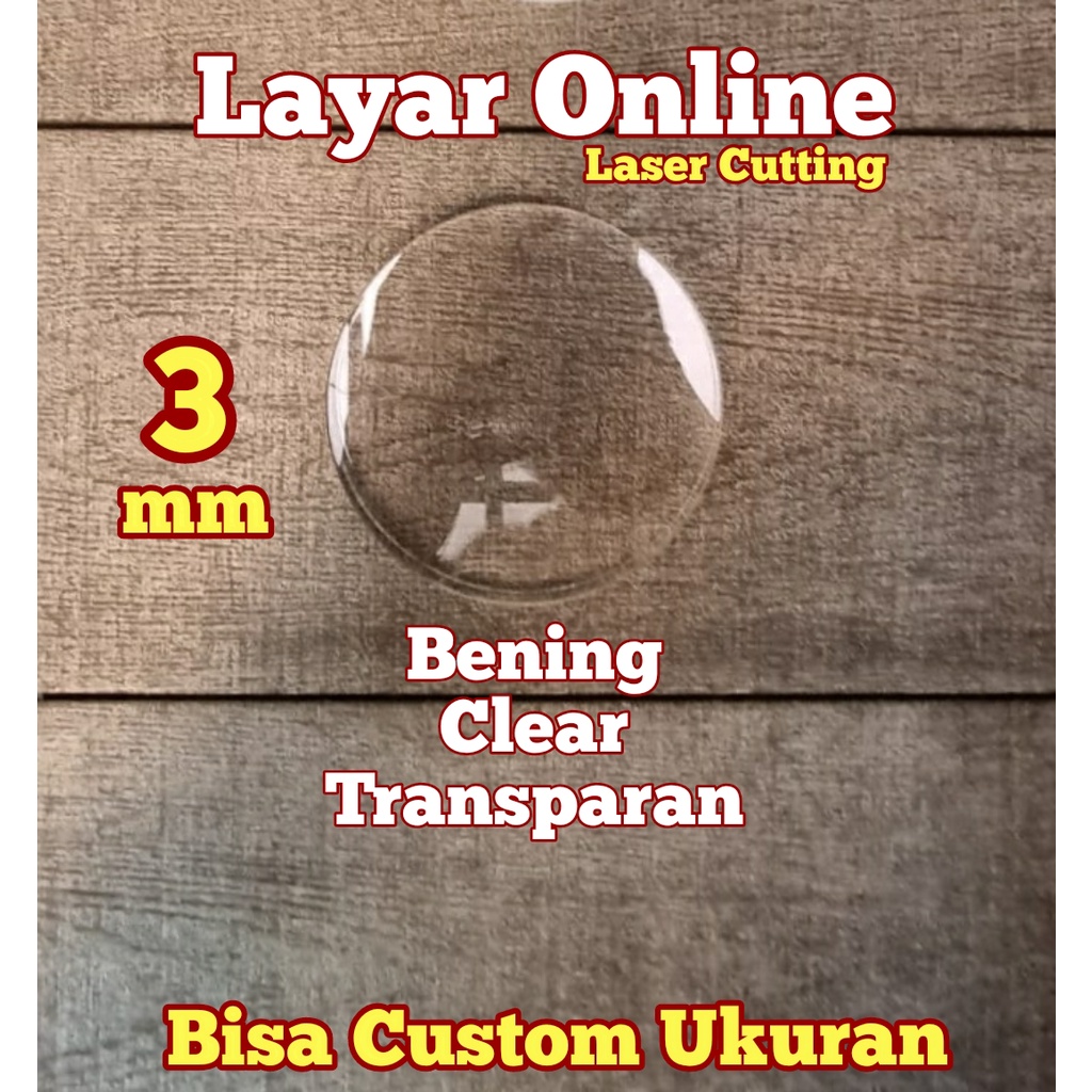 Acrylic Bening 3mm Diameter 47cm Akrilik Laser Cutting Bulat