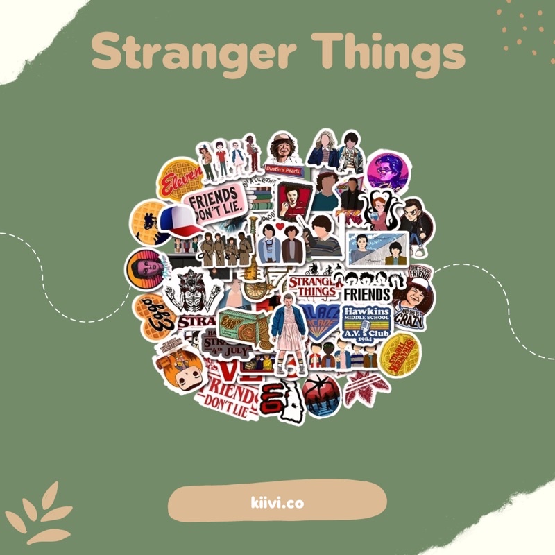 

[BELI 5 GRATIS 1]Stranger Things Sticker set/Stiker untuk Laptop,Case,Hp,Scrapbook DIY