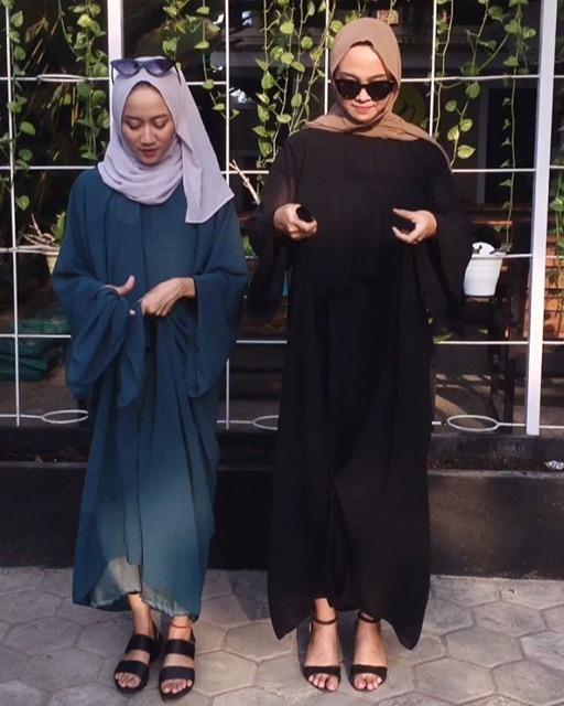 ZEA - Ronna Black - Dress Kaftan Ikat Bridesmaid Lebaran Kondangan