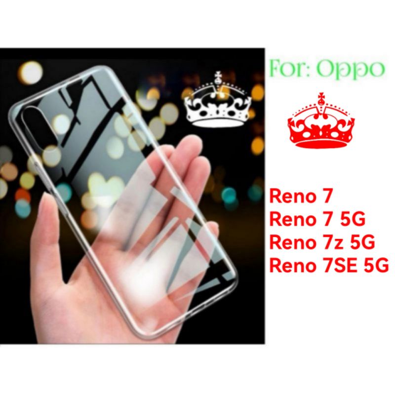 Oppo Reno7 Reno 7 7z 7se z se 5G Clear Case TPU Casing Bening Cover Transparan Silicon Ultrathin Silikon Jelly Softcase Pelindung belakang handphone tpu