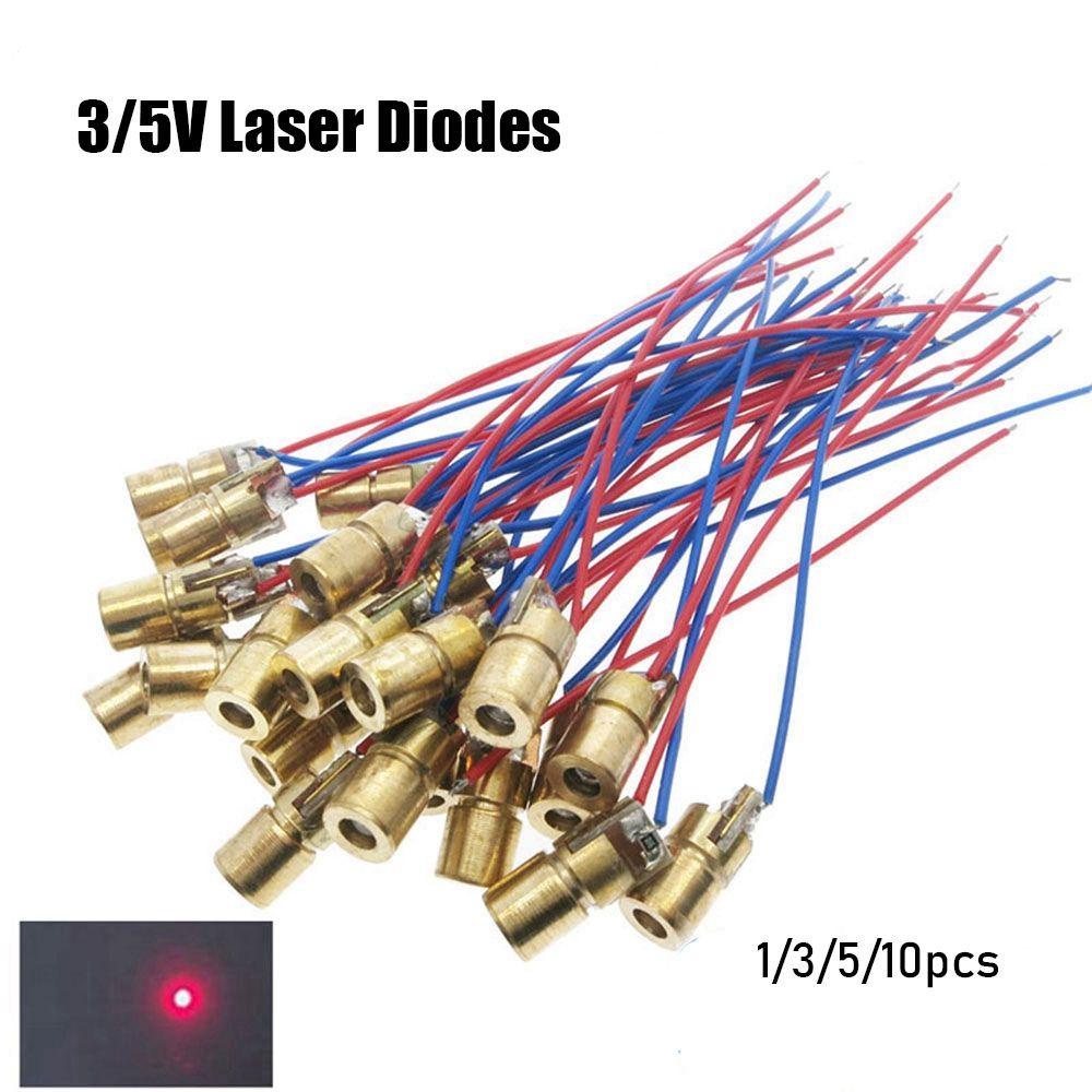 POPULAR Populer1/3 /5 /10pcs Dioda Laser Mini Red Sight Copper Head Dot Diode Module