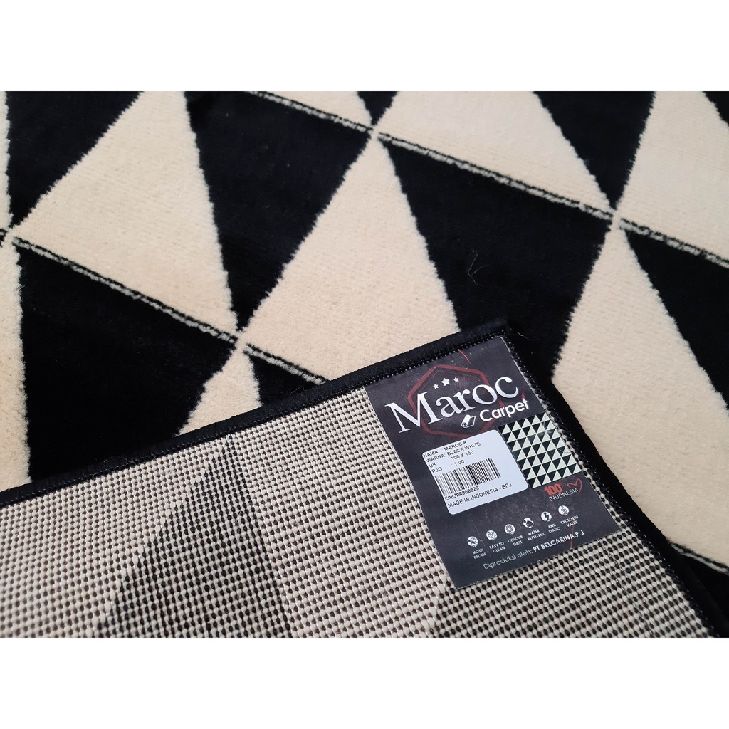 KARPET LANTAI MAROC 100X150 MONOKROM ALL MOTIF-7