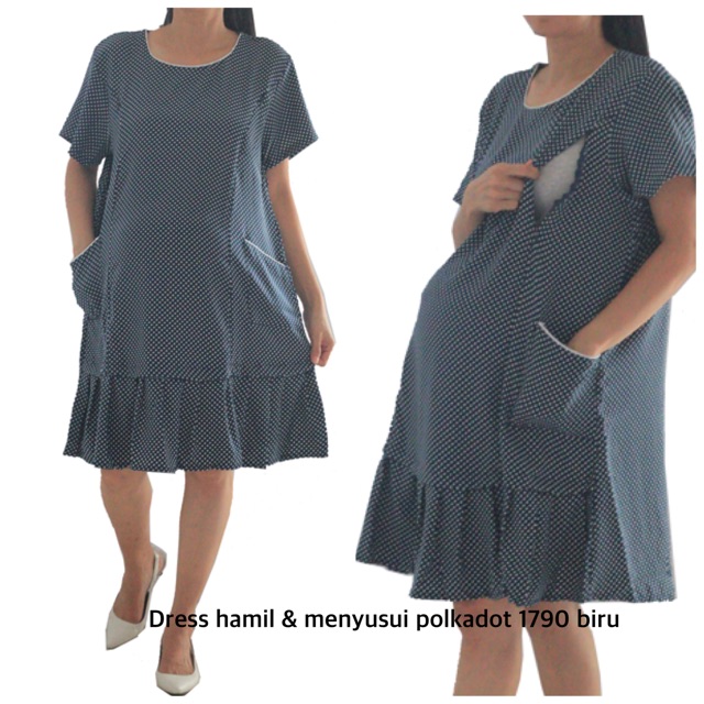 Dress hamil formal cantik 1790 baju menyusui