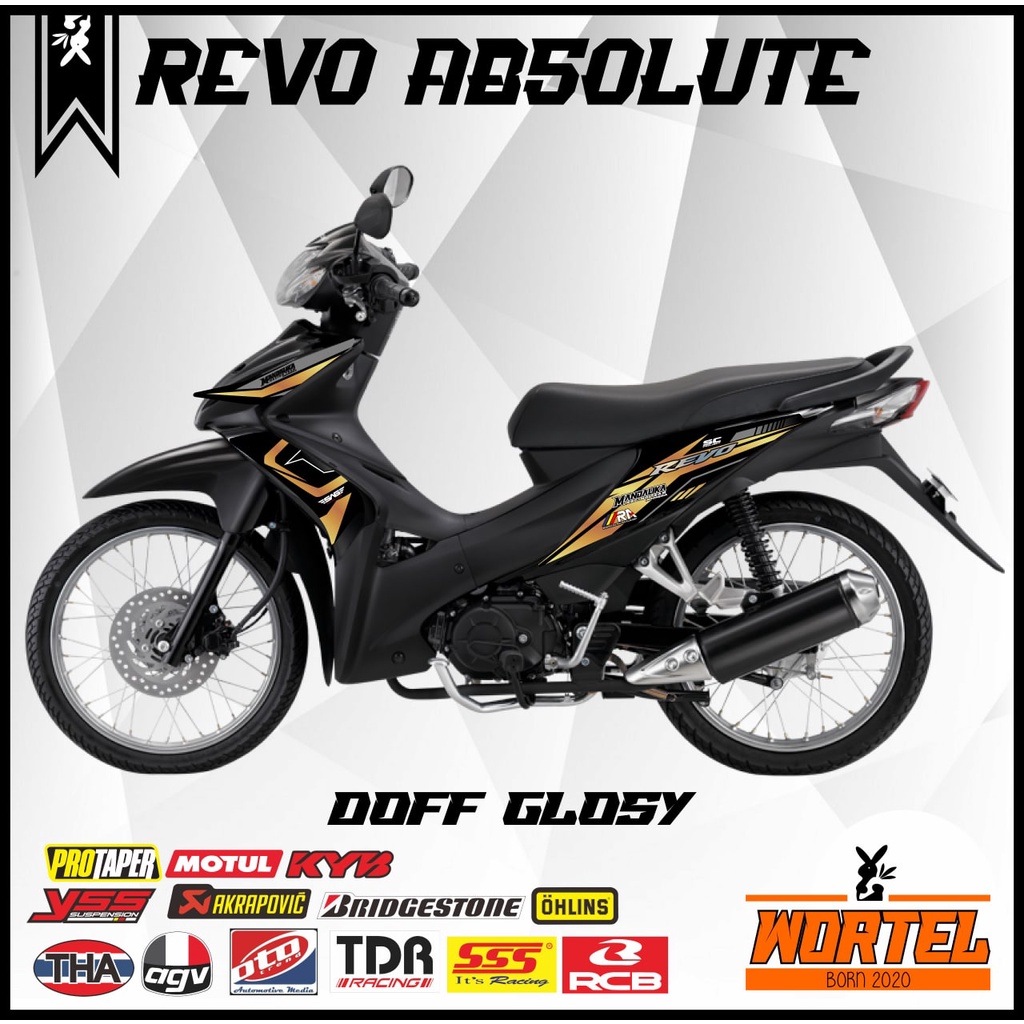 Striping Hologram Revo ABS-Stiker Decal Motor Revo Absolute Racing Mandalika