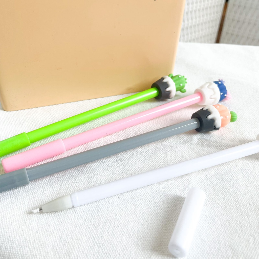 PULPEN GEL KAKTUS IMUT LUCU PEN GEL CACTUS WARNA UNIK IMPOR QUALITY BOLPEN UNIK KARAKTER HARGA MURAH-4