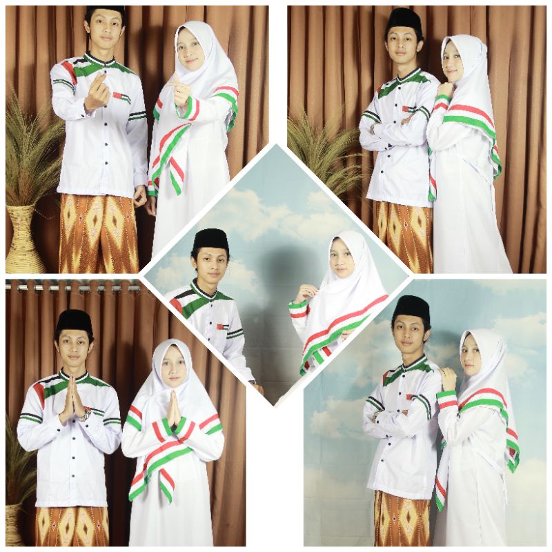 ✔️✔️PROMO SET GAMIS PALESTINA COUPLE 0COD GAMIS PALESTINA GAMIS PALESTINA SET HIJAB GAMIS PALESTINA 