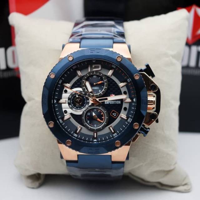 Expedition E6751M Pria Blue Rosegold Original