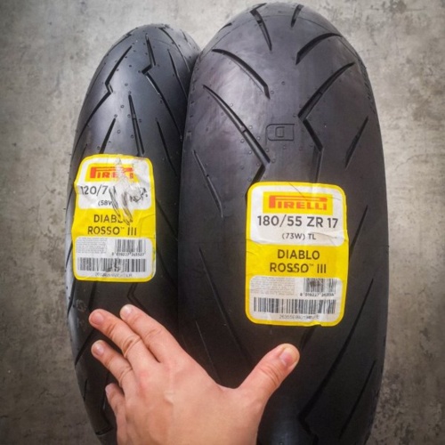 Unik FRESH Ban Pirelli Diablo Rosso 3 120 70-17 dan 180 55-17 R6 ZX6 ZX636 CBR600 BATTLAX IRC FDR BA