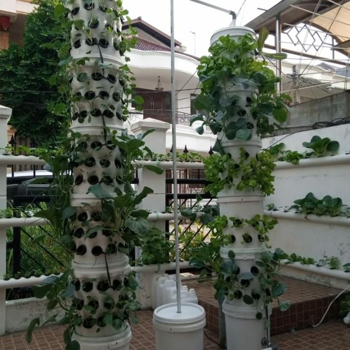 Vertical Hidroponik/Tower Hidroponik/Instalasi Hidroponik/Media Tanam Zafiaynan