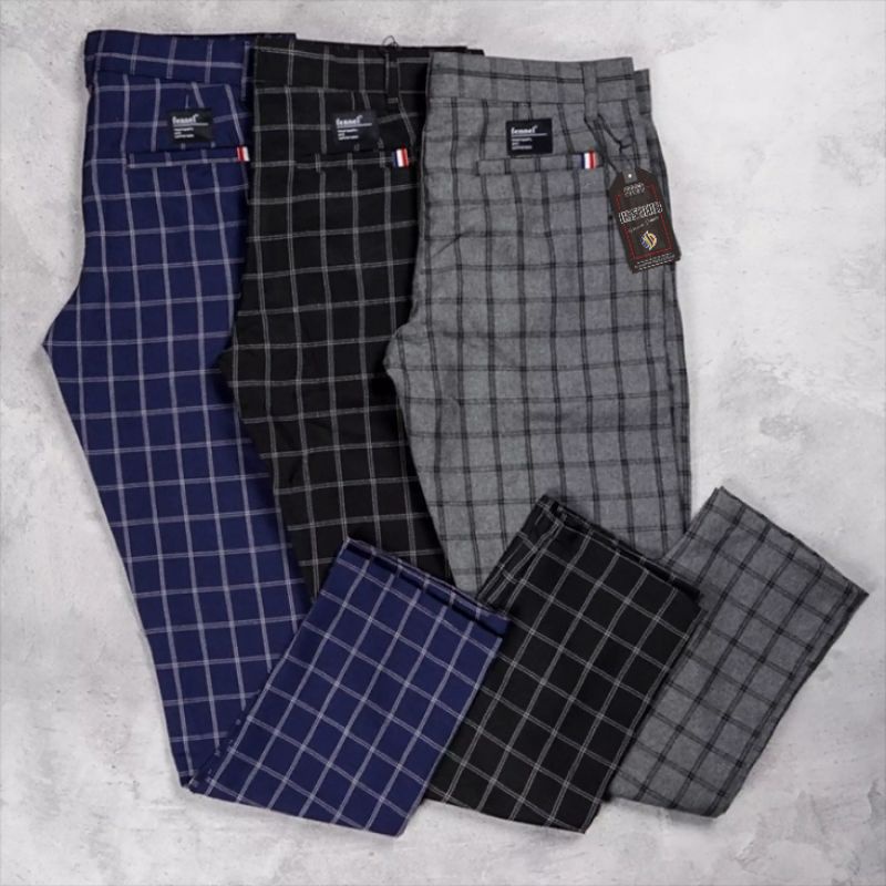 0CELANA TARTAN PRIA DAN WANITA PREMIUM CELANA CHINO TARTAN  CELANA KOTAK KEREN UNISEX