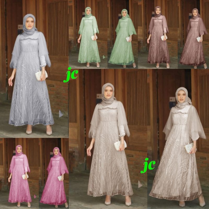 JCZR - Dress Luna / Dress Wanita Model Terbaru / Dress Wanita Muslim / Dress Lebaran Fashion Kekinian