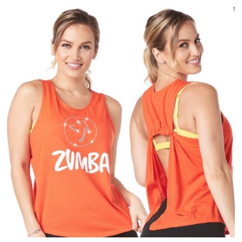 Zumba Wear Open Back Tank With Swarovski Crystals