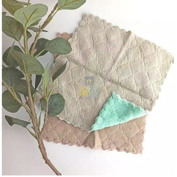BRGUNIK Kain Lap Piring Anti Minyak Microfiber Bersih Dapur Piring Meja Penyerap Serap Air R302