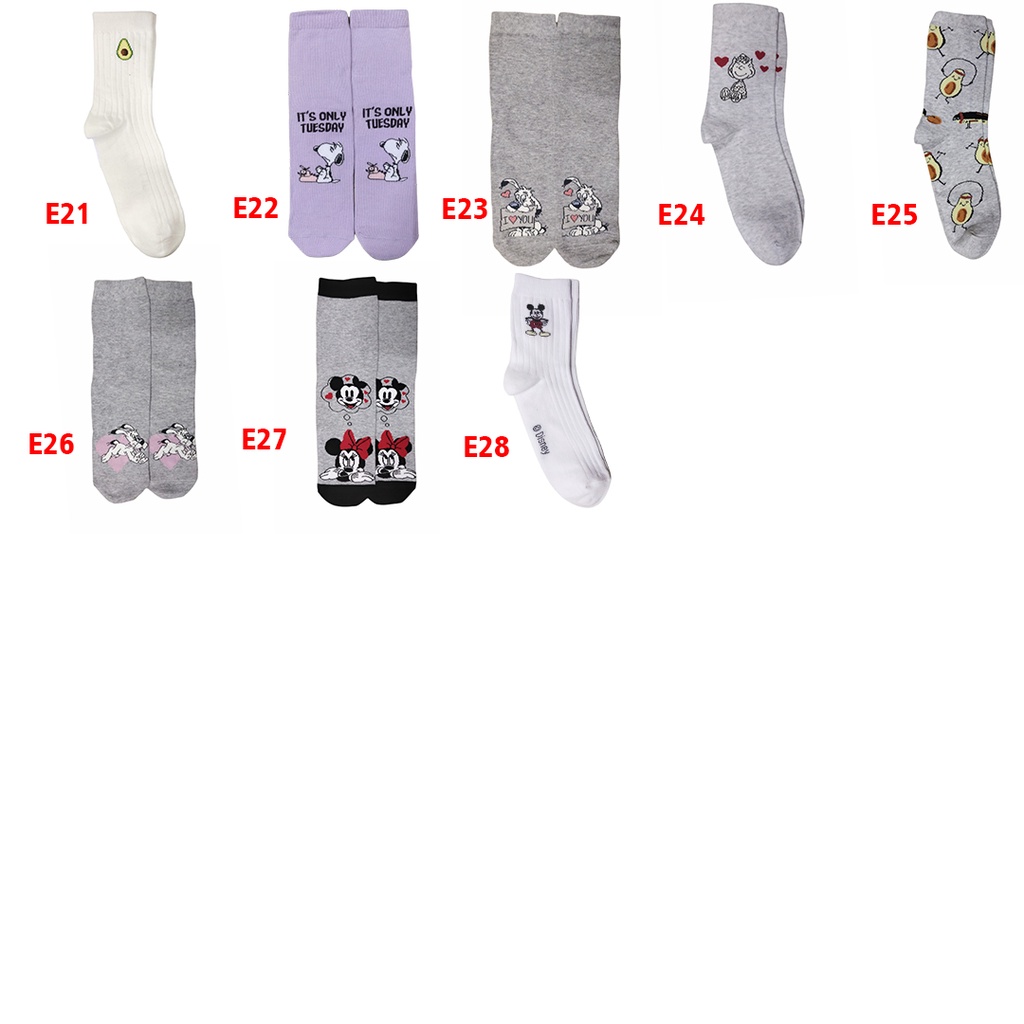 Kaos Kaki Motif Lucu-Lucu / Buah / Snack / Christmas / Snoopy / Leopard BEBAS PILIH (EXPT)-1