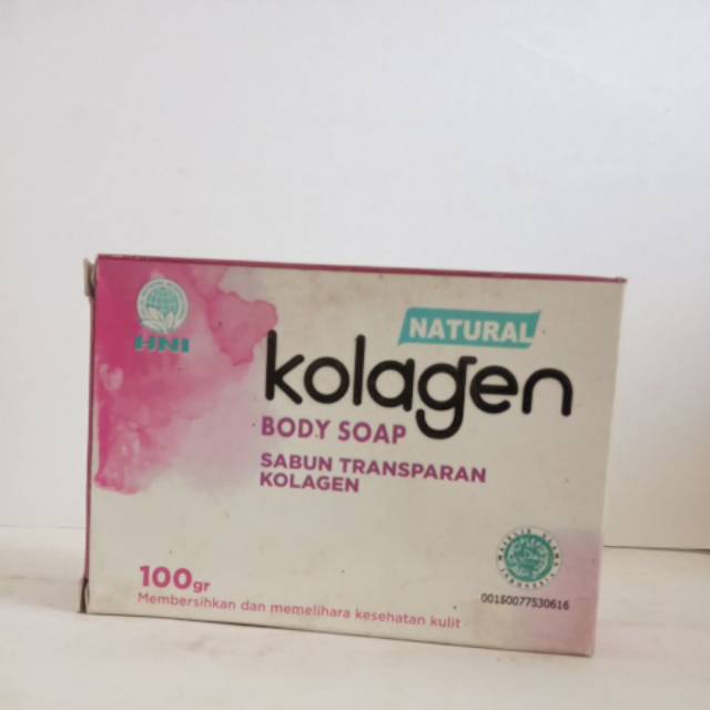 HNI natural kolagen body soap sabun transparan kolagen HPAI 100gr