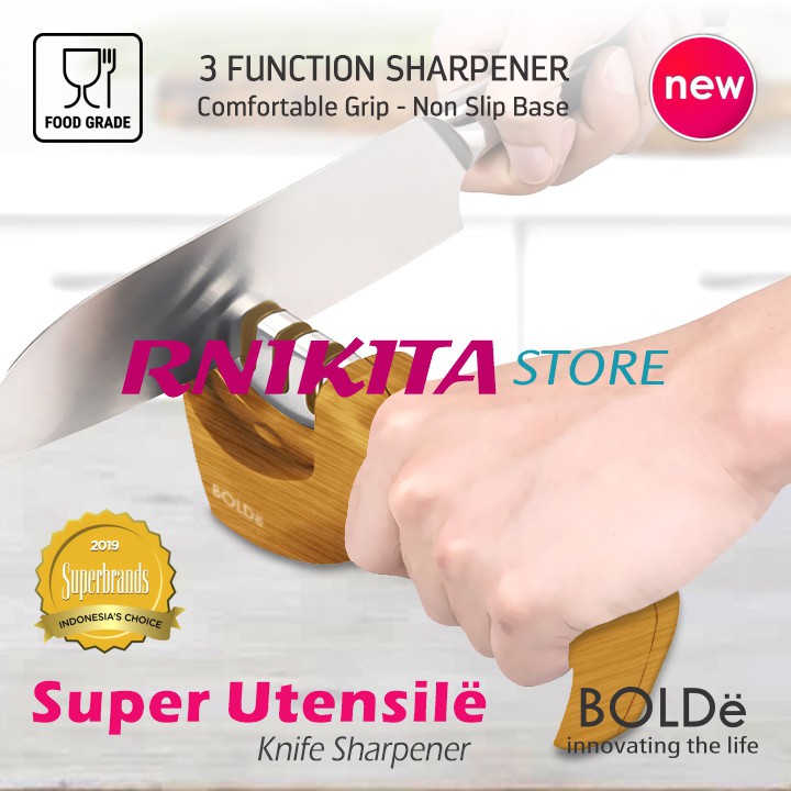 BOLDe KNIFE SHARPENER - Pengasah Pisau 3 Fungsi