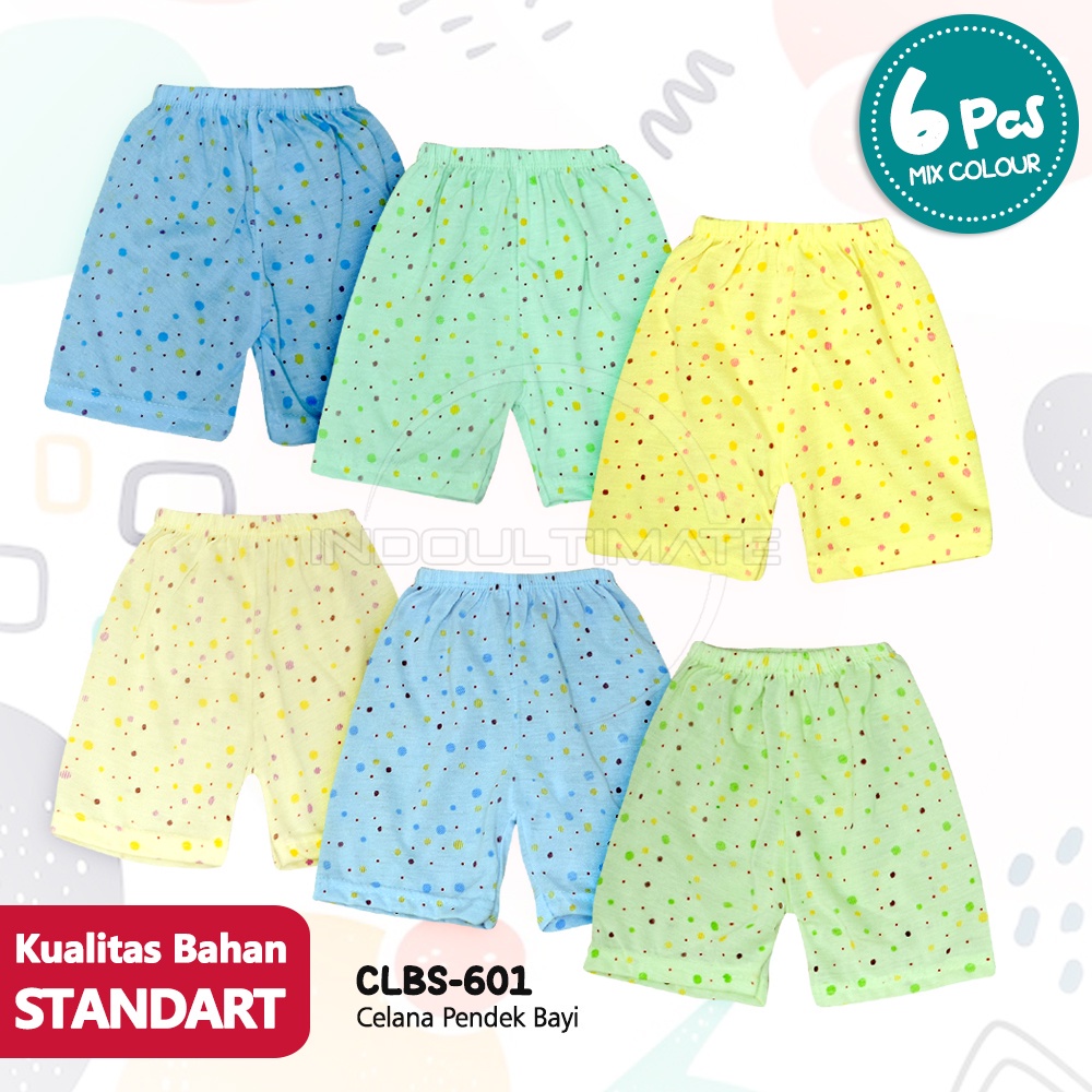 6in1 Celana Pendek Bayi Celana Bayi STANDARD CLBS-601 Celana Bayi Celana Pendek Harian Laki-laki Perempuan Bawahan Pakaian Bayi Baru lahir Newbor Bayi Celana Pop Bayi Celana Kodok Bayi Celana Pendek Anak Kecil