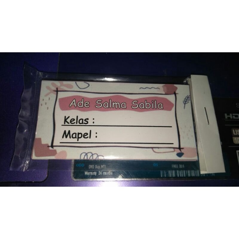 

Label nama buku aesthetic sticker nama buku costem