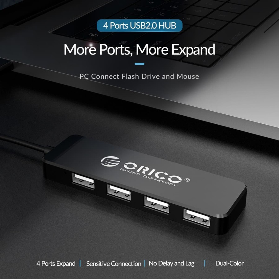 Usb hub 2.0 orico 4 port slim 30cm fl01 - Terminal usb2.0 4 port fl-01